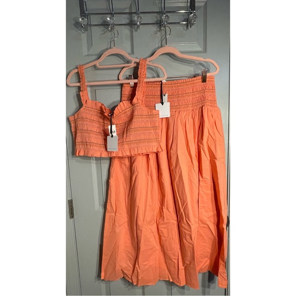 Anthropologie Smocked TWO Piece Skirt Set NWT SZ XL - Picture 4 of 13